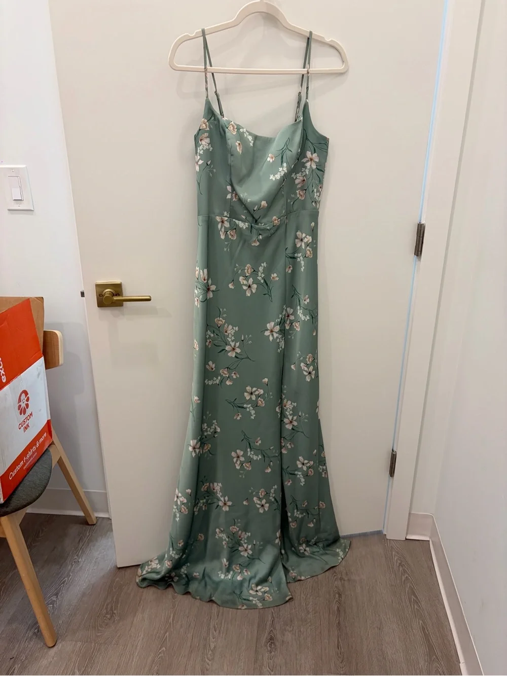 Birdy Grey Sage Green Floral Slip Maxi Dress - Picture 1 of 3
